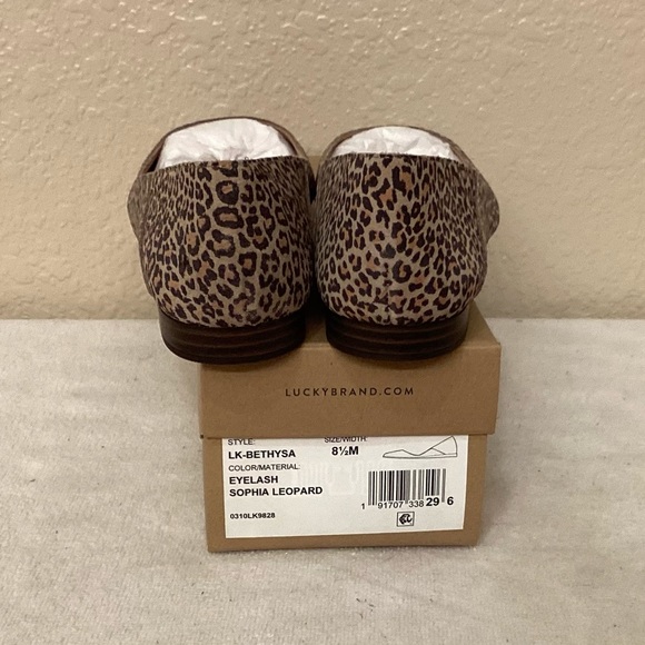 Lucky Brand Leopard Bethysa Suede Ballet Flat.  NIB. Fits like size 9 - Picture 4 of 6